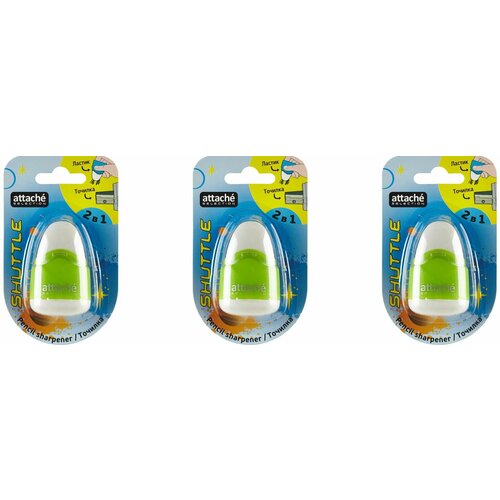Attache Selection Точилка с ластиком 3 шт 479₽