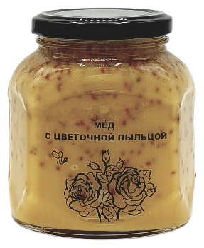 Мёд натуральный с цветочной Пыльцой 500 гр