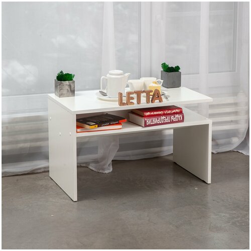 Стол журнальный Мальта Белый 700х416х400