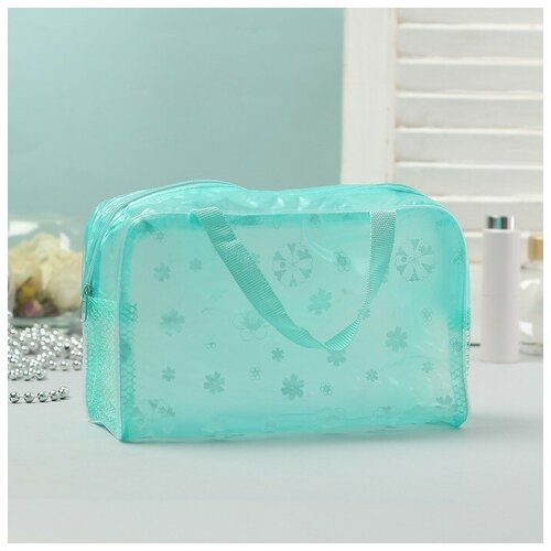 фото Косметичка на молнии, цвет зелёный mikimarket