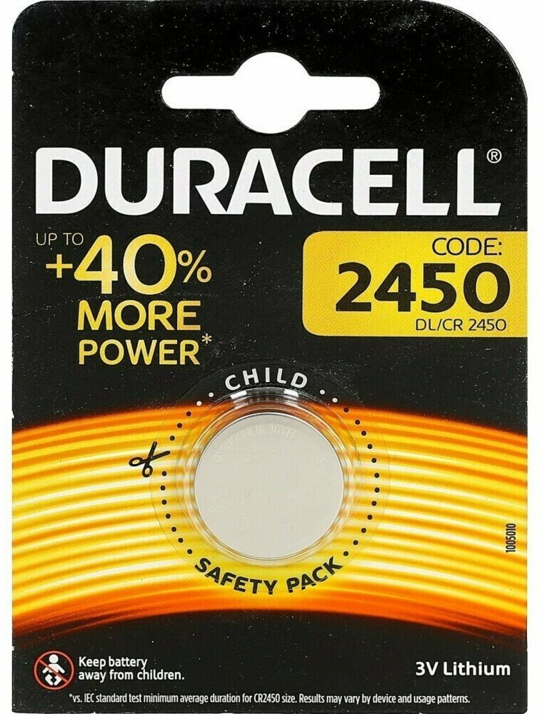 Батарейка Duracell CR2450 литиевая 1 шт. - фото №4
