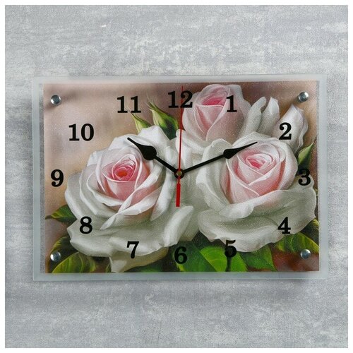 фото Часы настенные, серия: цветы, "розы", 25х35 см микс mikimarket