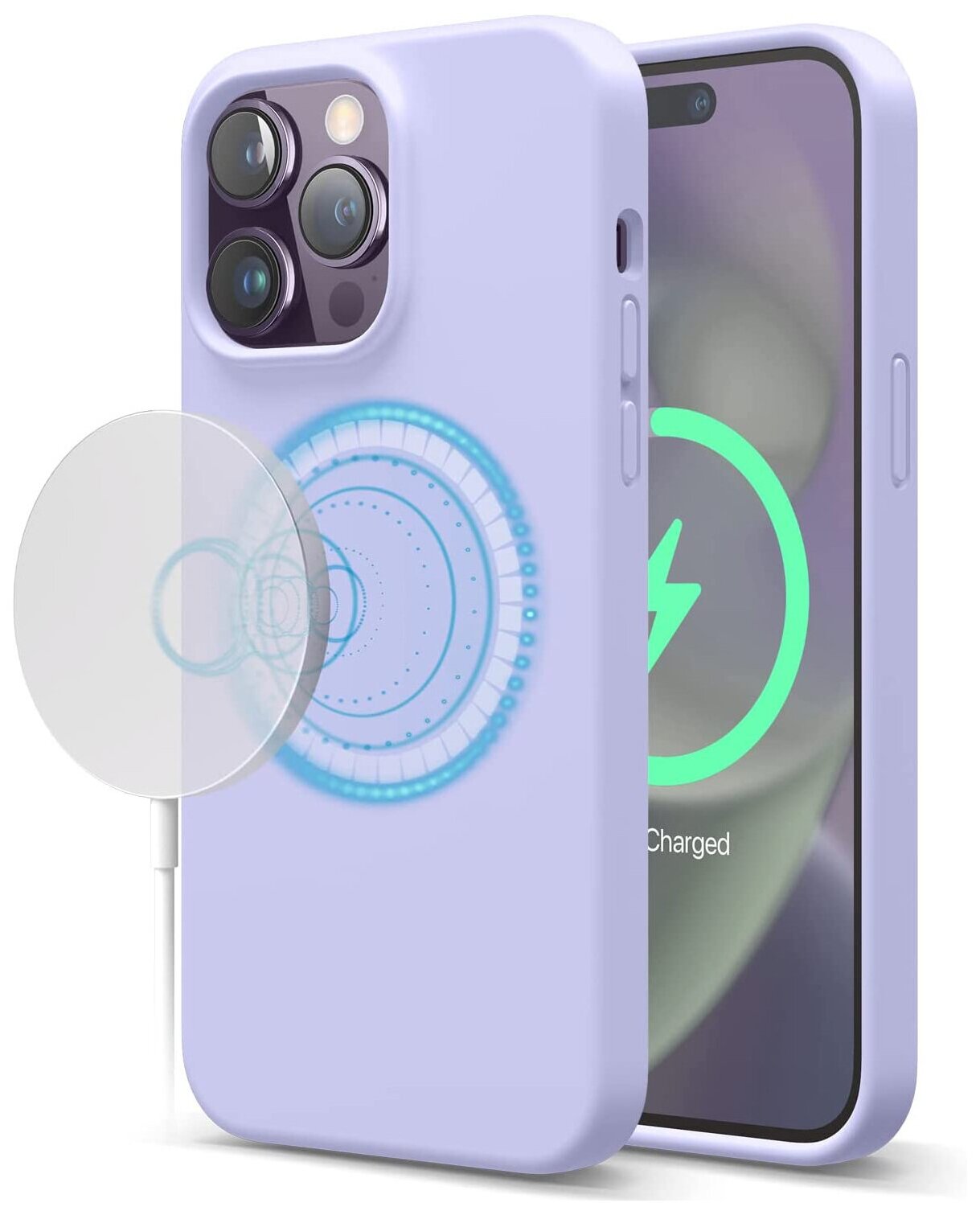 Elago для iPhone 14 Pro чехол MagSafe Soft silicone case Purple, шт