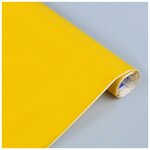 Дизайнерская бумага Sadipal Пленка бархатная самоклеящаяся SADIPAL, рулон 45х100см, Желтый - изображение