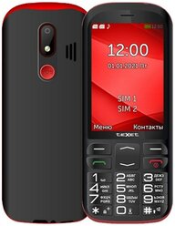 TEXET Телефон teXet TM-B409, черный/красный