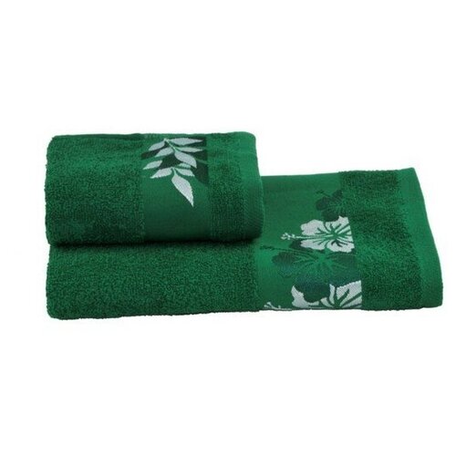 фото Полотенце махровое вл 30*60 +/- 2см (пл.360гр/кв.м)(сад)04-038, зеленый 4351404 текстиль центр