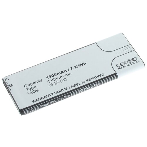 Аккумуляторная батарея iBatt 1900mAh для Tcl U3A, 5033A, 5033X, 5033J, 5033D, 5033T, для Vodafone Smart E9, VFD520, VFD527, VFD528