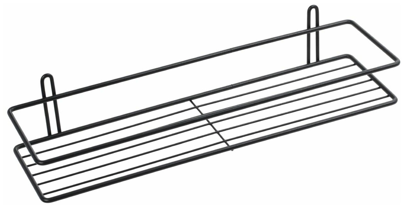 Полка прямая одноэтажная черная Fixsen, FX-730B-1