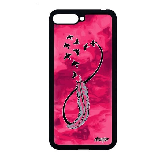 фото Дизайнерский чехол на телефон // huawei y6 2018 // "бесконечность" love стиль, utaupia, фуксия