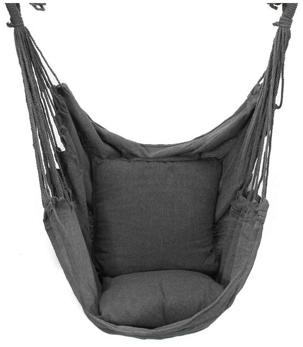Кресло-гамак ZDK с 2мя подушками, серый, hammock1 - фотография № 7