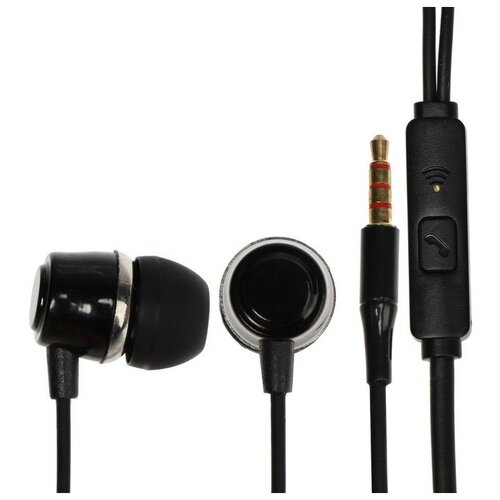 Наушники Smartbuy Model V вакуумные микрофон 93 дБ 16 Ом 35 мм 11 м черные 42300₽