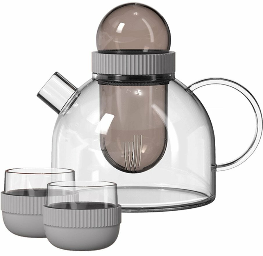 фото Заварочный чайник и две чашки KissKissFish BoogieWoogie Teapot with cups