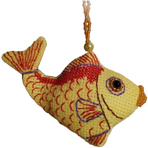 фото Набор для вышивания zengana м-156 подвески золотая рыбка 1 шт.