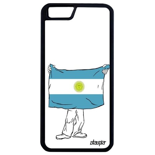 фото Красивый чехол для телефона // apple iphone 6 plus // "флаг аргентины с руками" стиль туризм, utaupia, белый