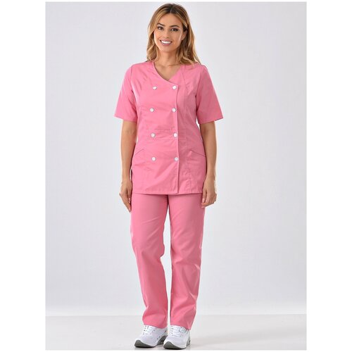 фото Костюм медицинский женский "домино" 121.4.81 (44/розовый/cvc твилл) medicalwear