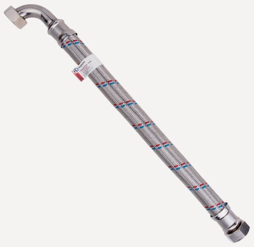 Изображение товара Подводка для воды 1"х1 м, Г-Г, угловая, латунь, AquaLine, Гигант, 04979