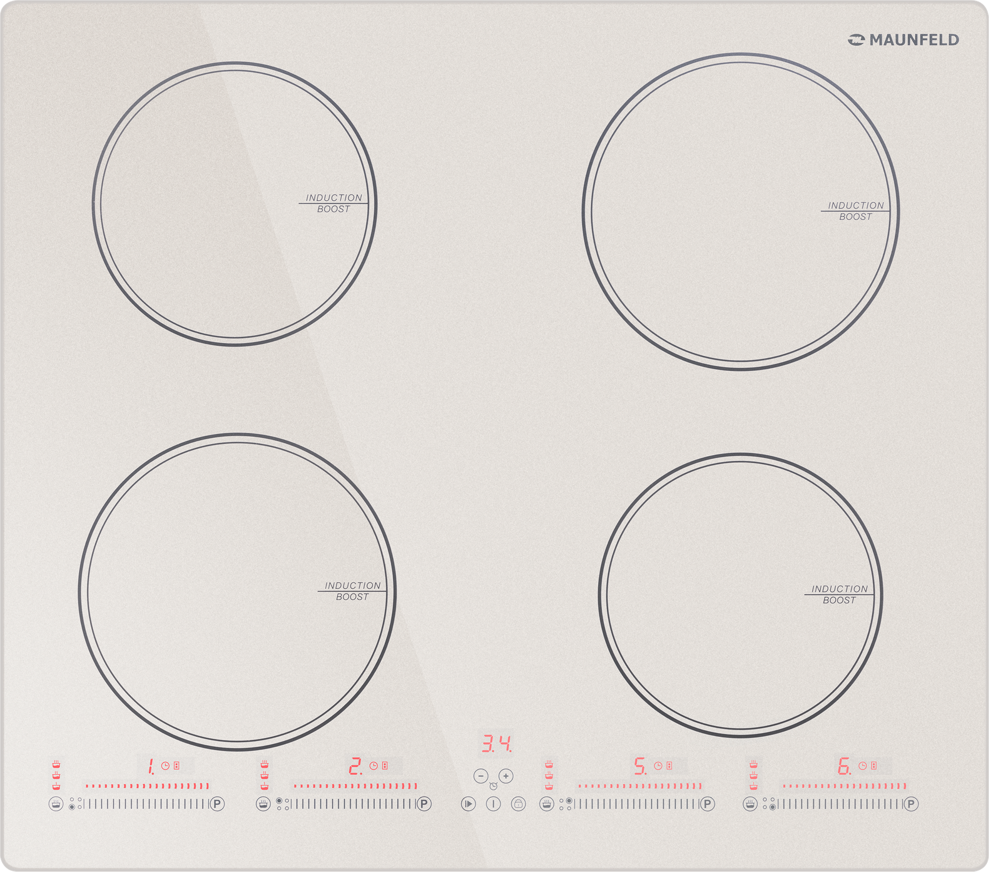 Индукционная варочная панель Maunfeld CVI594SBG бежевый