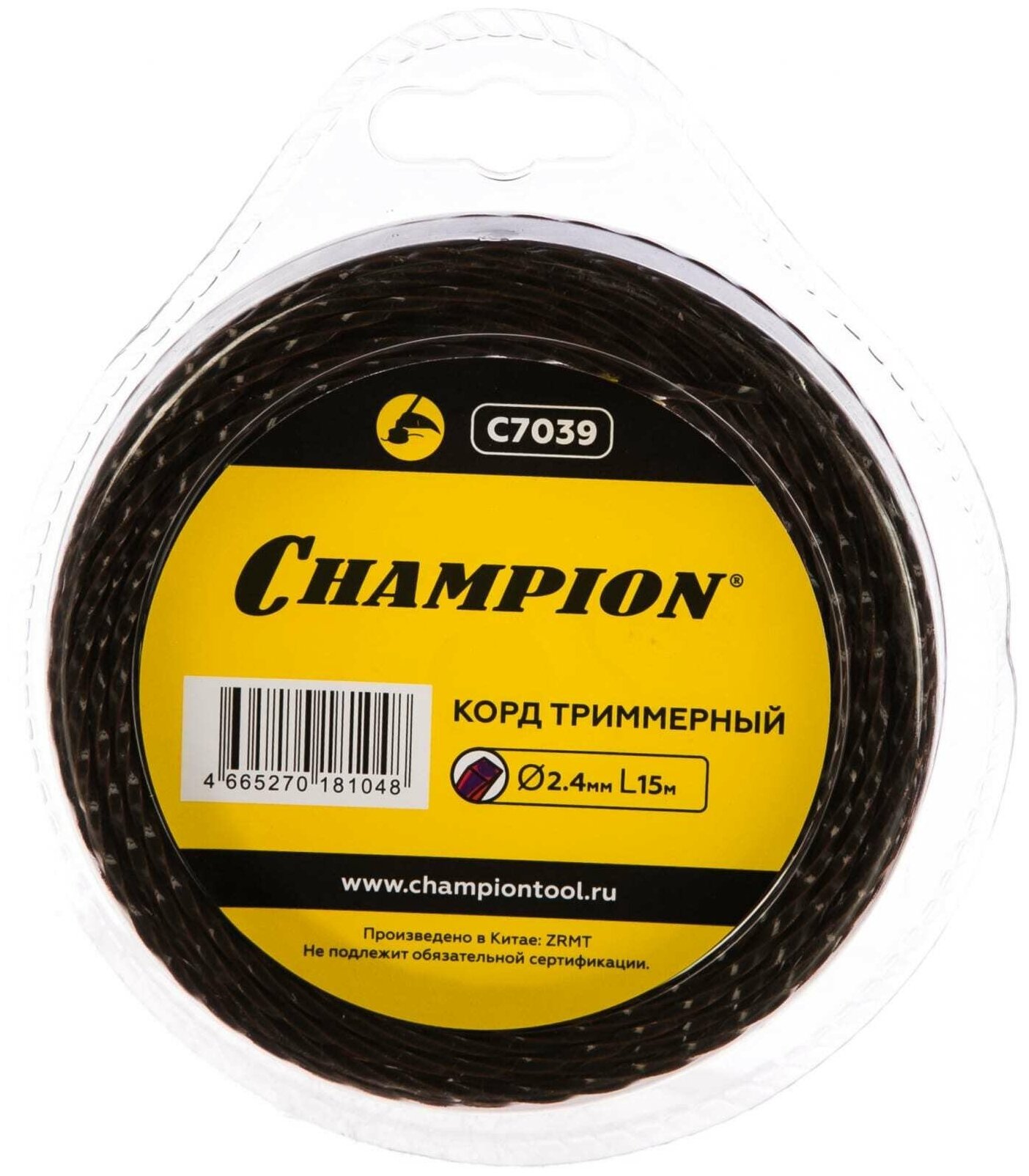 Корд тримерный Magic витой квадрат (2.4 мм; 15 м) Champion (C7039)