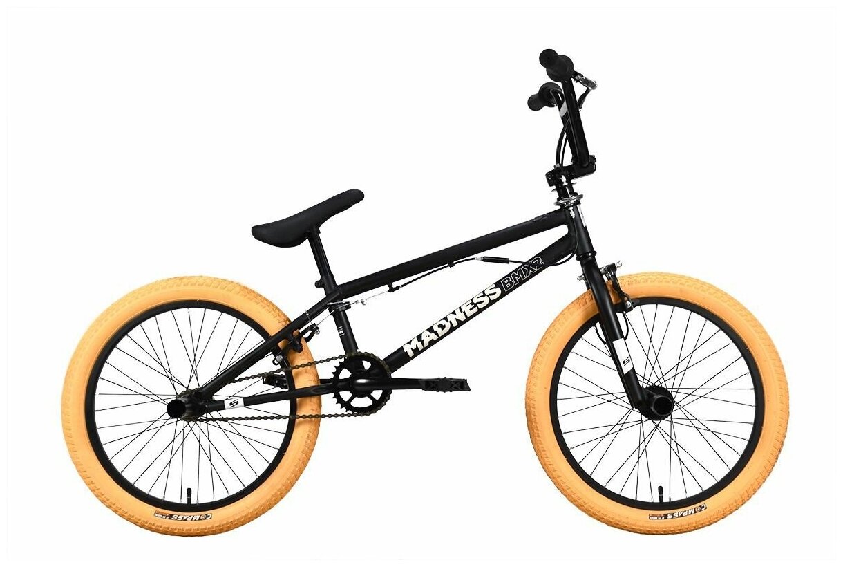 Велосипед Stark Madness BMX 2 (2023) 9" черный/кремовый/кремовый