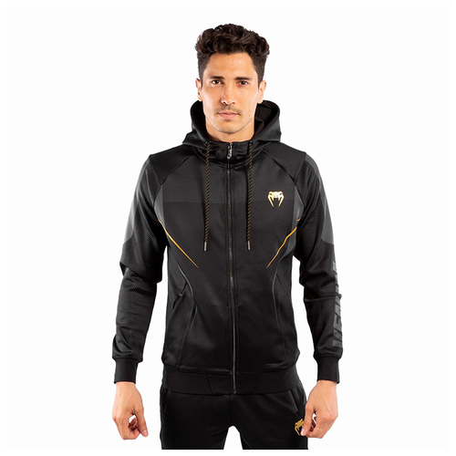 Толстовка Venum Athletics Hoodie Black/Gold (XXL)