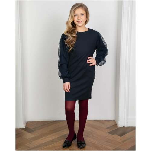 Школьное платье Стильные Непоседы, размер 36-146, синий