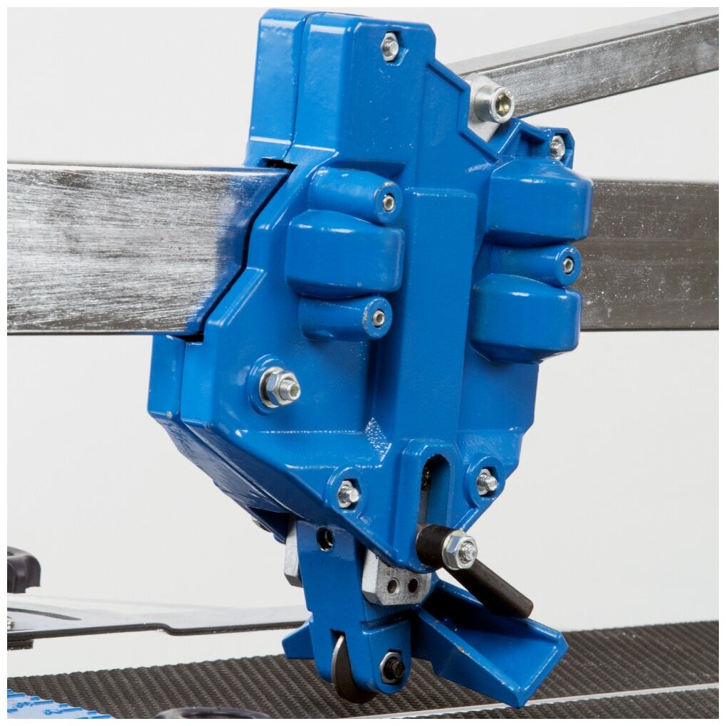 Плиткорез 800х16 мм кобальт, ручной, монорельс, каретка на подшипниках (9 шт.), литая алюминиевая станина, (ролик 22.5х6.0х5.0 мм, ВК8). коробка - фотография № 3