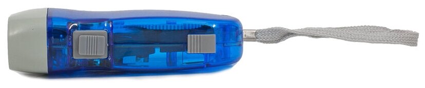 Динамо-фонарь аккумуляторный старт 3хLED, заряд от движения рычагом, LDE 701-B1, 12251