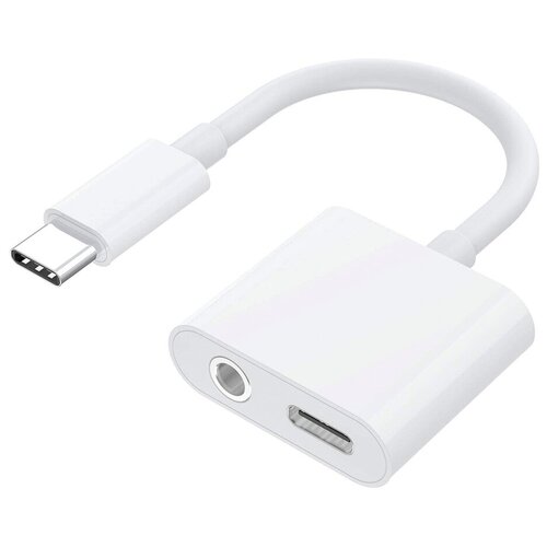 Адаптер переходник Type C на jack 3.5mm наушники + зарядка