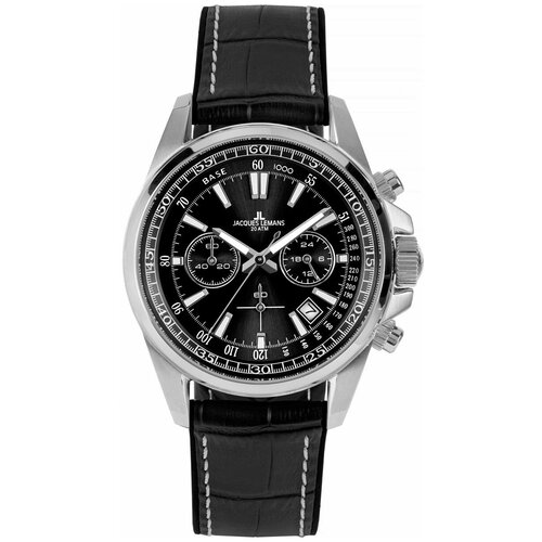 фото Наручные часы jacques lemans sport, черный, серебряный