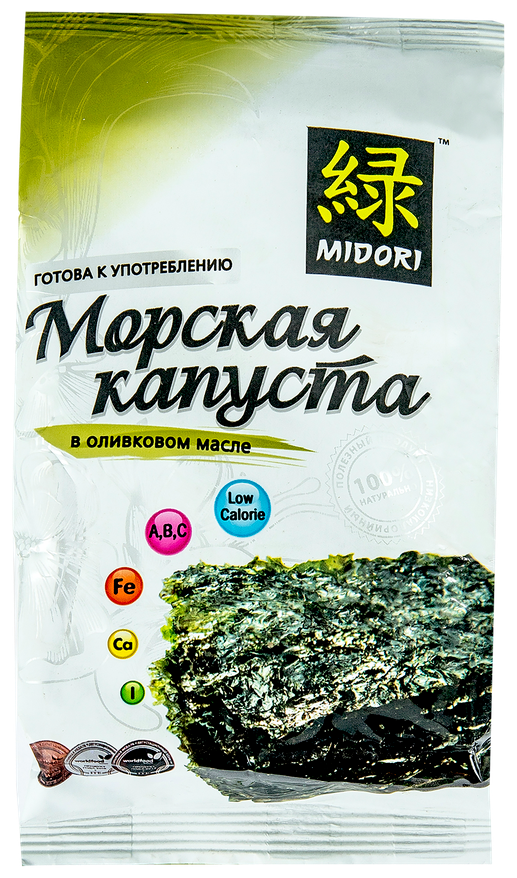 Морская капуста MIDORI в оливковом масле, 5 г - фото №1