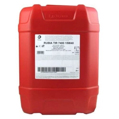 Синтетическое моторное масло TOTAL Rubia TIR 7400 15W40, 5 л, 1 шт.