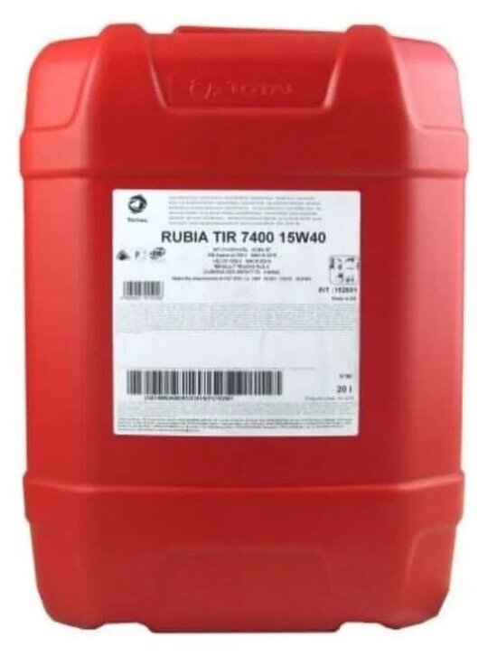 Total Rubia TIR 7400 15W40 мин. 20 л 10270901