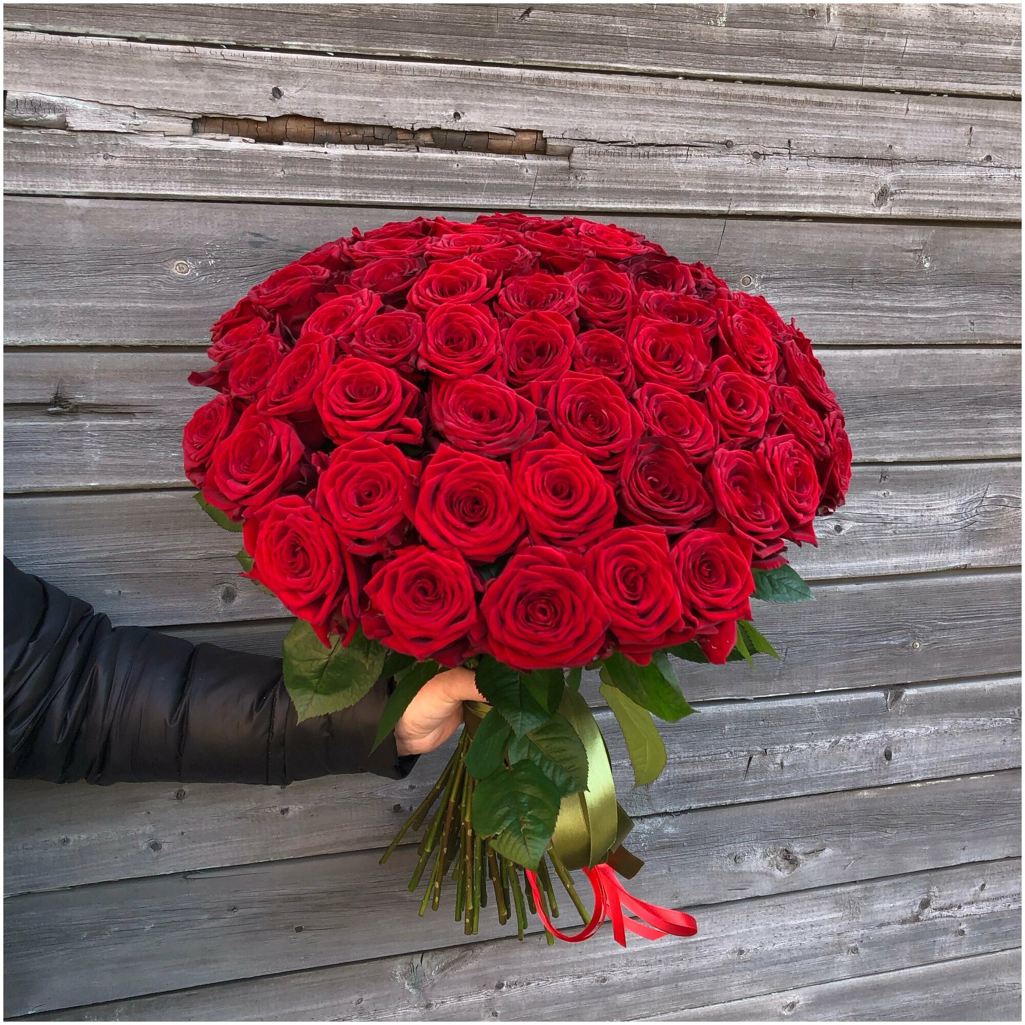 Розы Премиум 51 шт красные высота 50 см арт.11026 - Просто роза ру