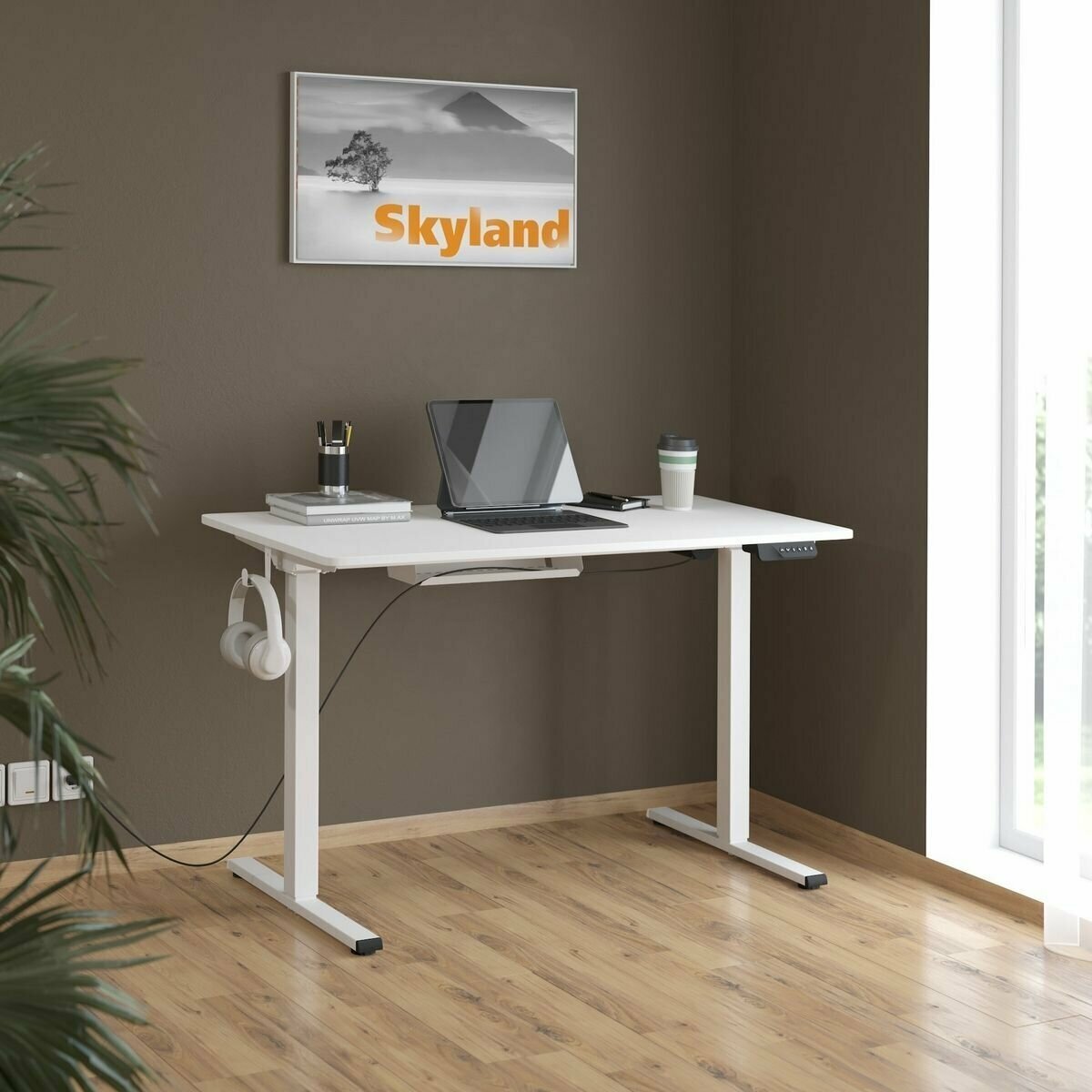Компьютерный стол с регулировкой высоты / письменный стол SKYLAND XTEN-UP AT-002, 1200х600х730/1210 - фотография № 1