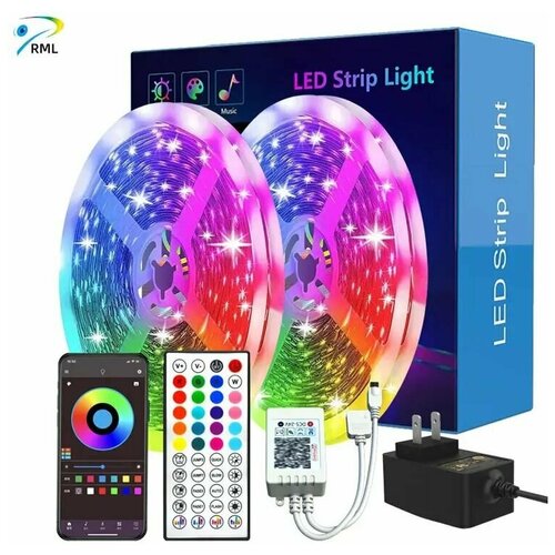 Комплект для светодиодной подсветки. Светодиодная лента 5м, 12В, IP65, 30 LED/m RGB, SMD5050