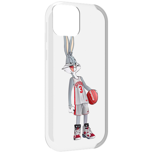 Чехол MyPads заяц-баскетболист женский для UleFone Note 6 / Note 6T / Note 6P задняя-панель-накладка-бампер