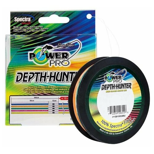 Плетеный шнур Power Pro Depth Hunter d=0.28 мм, 150 м, 20 кг, multicolor, 1 шт.