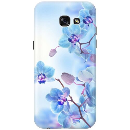 фото Gosso ультратонкий силиконовый чехол-накладка для samsung galaxy a5 (2017) с принтом "голубые орхидеи"