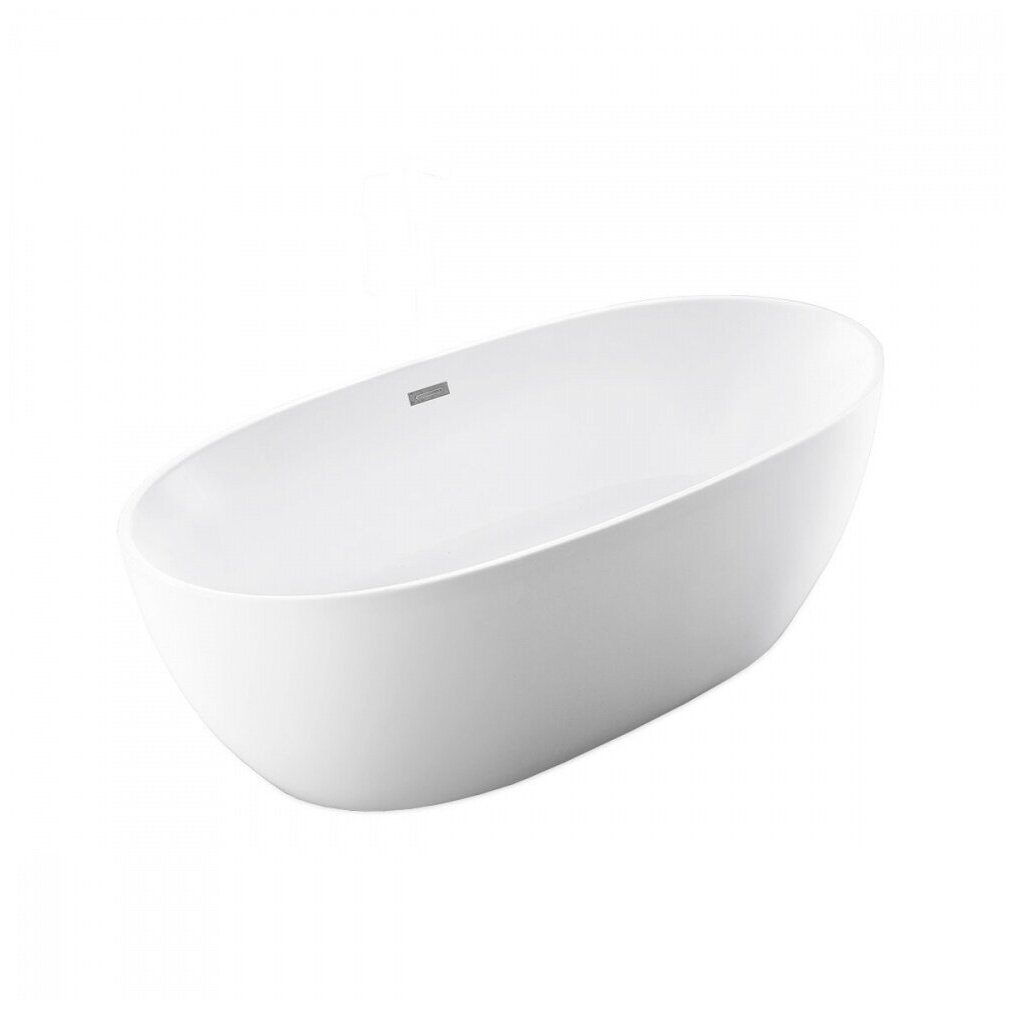 Ванна акриловая Vincea VBT-405-1600, 1600*780*580, цвет белый, слив-перелив в комплекте, хром