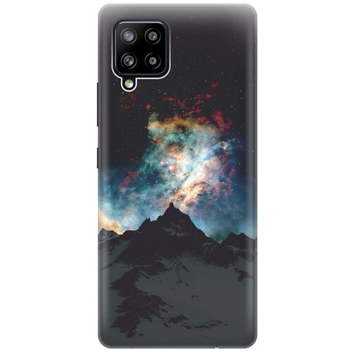 Ультратонкий силиконовый чехол-накладка для Samsung Galaxy A42 с принтом Горы и звезды gosso ультратонкий силиконовый чехол накладка для samsung galaxy a21 с принтом горы и звезды