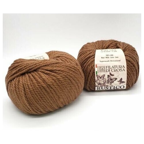 FILATURA DI CROSA Rustico 12 коричневый / 5 мотков / 100% Шерсть супервош / 50 г на 65 м