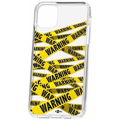 фото Чехол для apple iphone 11 pro max kruche print warning / чехол для apple iphone / чехол для айфон / бампер на айфон / чехол накладка для iphone / противоударная накладка для iphone / защита для iphone / защита на айфон / cсиликоновый чехол для iphone / пластиковый чехол на iphone / защитный чехол для iphone / кruче,kruche