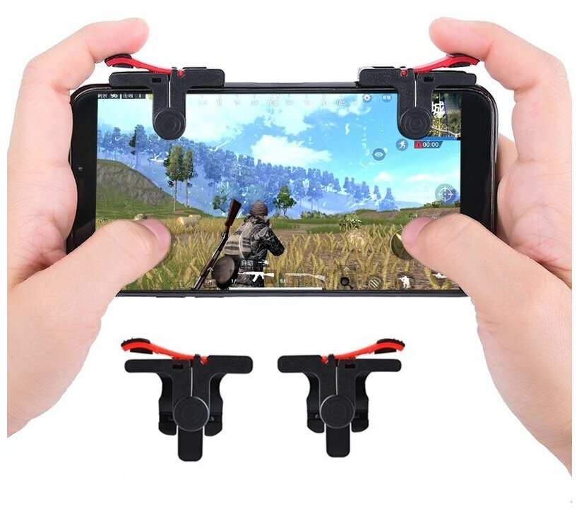 Джойстик для телефона D9 Триггеры для смартфона Курки для игры в PUBG Fortnite Call of Duty Геймпад беспроводной кнопки для игр на телефоне