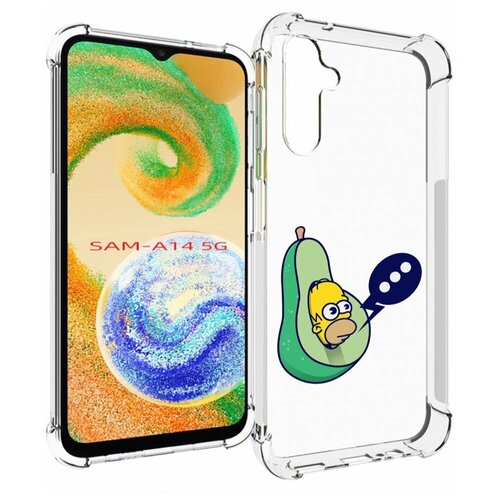 Чехол MyPads Гомер-авокадо для Samsung Galaxy A14 4G/ 5G задняя-панель-накладка-бампер