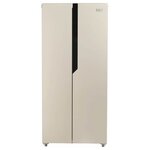 Холодильник двухкамерный ASCOLI ACDG450WIB Side by Side, инверторный золотистый/серый - изображение
