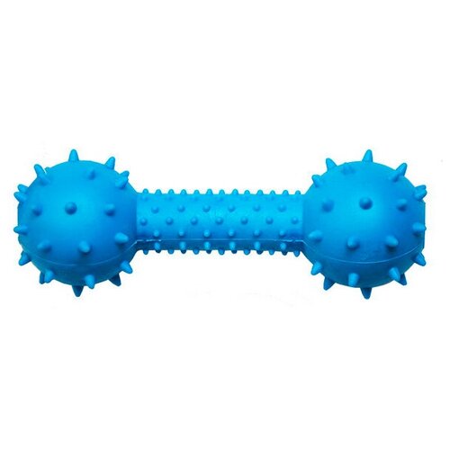 Игрушка для собак, Гантель синяя с шипами 14см гантель рифленая каучуковая с шипами для собак 16см