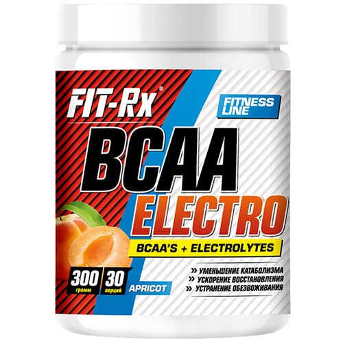 Аминокислоты FIT-Rx BCAA Electro (300 грамм) комплекс со вкусом абрикоса fit rx bcaa electro 300 г