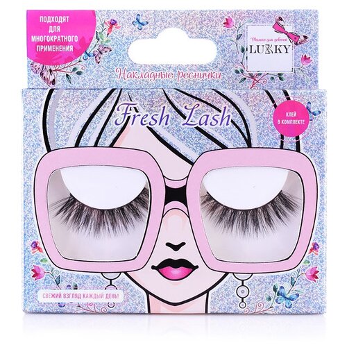 Fresh Lash, реснички накладные, NATURAL, клей в комплекте, кор.