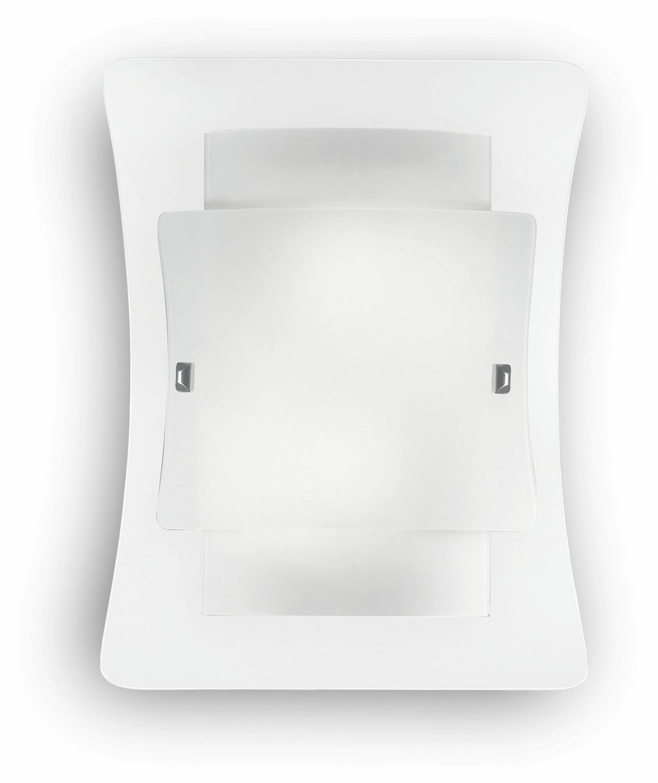 Светильник настенный ideal lux Triplo AP2 макс.2x60Вт IP20 Е27 230В Белый Стекло/Металл Без ламп 026480.