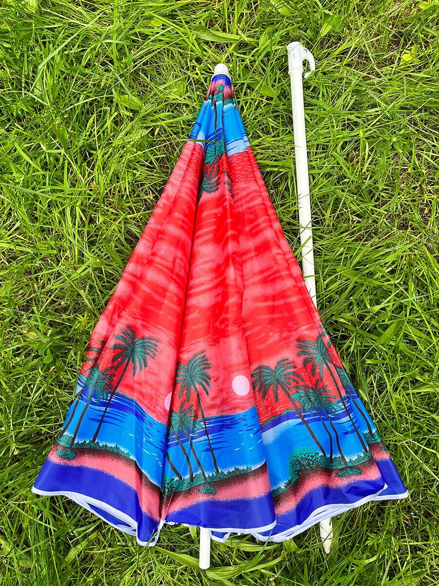 Зонт пляжный Meddo от солнца на море 8201/красный - фотография № 2